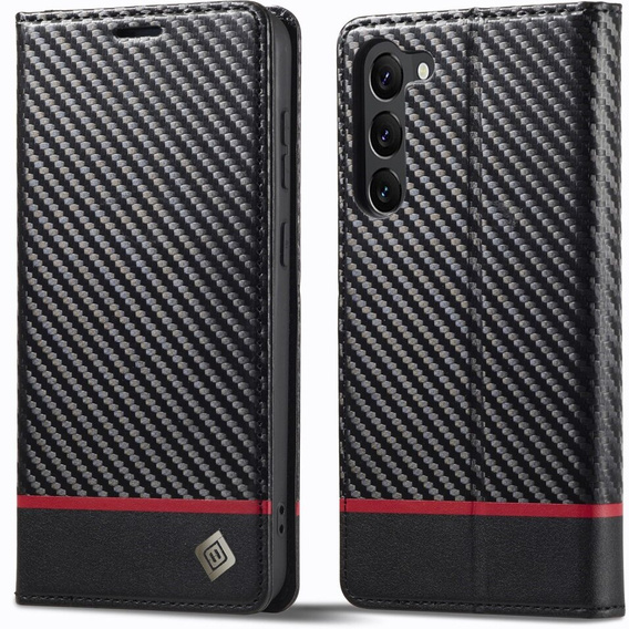 Flipové puzdro pre Samsung Galaxy S24, Carbon LC.IMEEKE, čierne