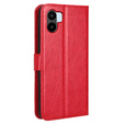 Klapkové puzdro pre Xiaomi Redmi A1 4G / A2 4G, Crazy Horse Wallet, červené