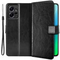 Klapkové puzdro pre Xiaomi Redmi Note 12 4G, Crazy Horse Wallet, čierne