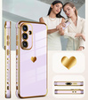 Puzdro pre Samsung Galaxy A26, Electro heart, fialové + sklo 9H