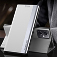 Klapkové puzdro pre Xiaomi Poco X5 Pro 5G / Redmi Note 12 Pro, Side Magnetic, strieborné