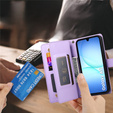 Flipové puzdro Wallet Zipper Pocket pre Samsung Galaxy A17 5G, Wallet Zipper Pocket, fialové