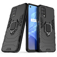 Obal na mobil pre Realme 7 5G, Kickstand Ring, čierne