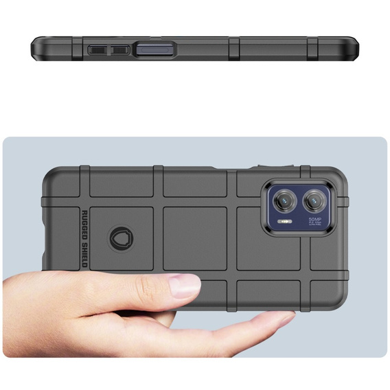 Obal na mobil pre Motorola Moto G73 5G, Rugged Shield, čierne