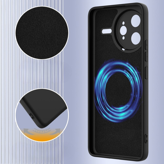 Obal na mobil pre Xiaomi Poco F7 Ultra, Silicone MagSafe, čierne