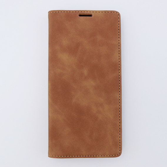 Puzdro pre Samsung Galaxy A34 5G, ERBORD Vintage, peňaženka s chlopňou, hnedé