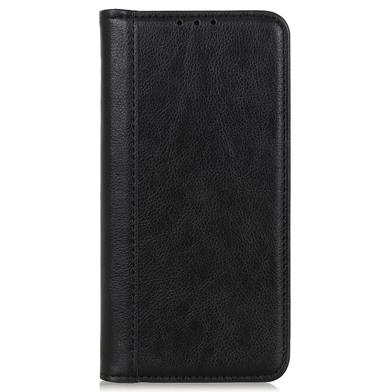 Flipové puzdro pre Motorola Edge 50 Pro, Split Leather, čierne