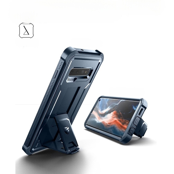 Obrnené puzdro pre Samsung Galaxy S10, Dexnor Full Body, modré