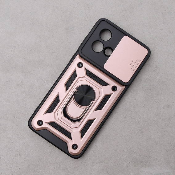 Obal na mobil pre Motorola Moto G84 5G, CamShield Slide, ružové rose gold