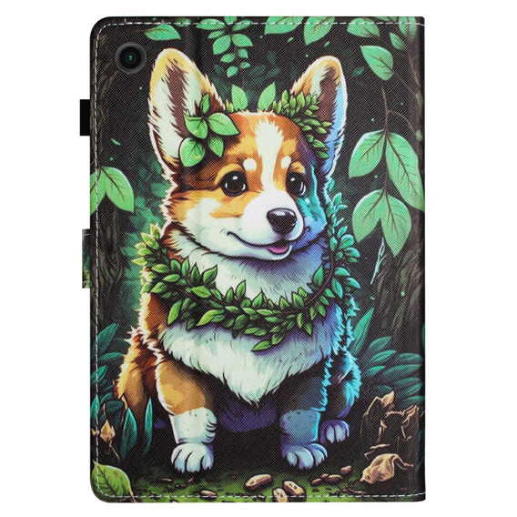 Puzdro pre Lenovo Tab M10 10.1 Gen 3, s chlopňou, corgi dog