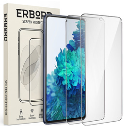 2x tvrdené sklo pre Samsung Galaxy S20 FE, ERBORD 9H Hard Glass na displeji