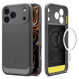 Puzdro Spigen Rugged Armor MagSafe pre iPhone 17 Pro Max, sivé