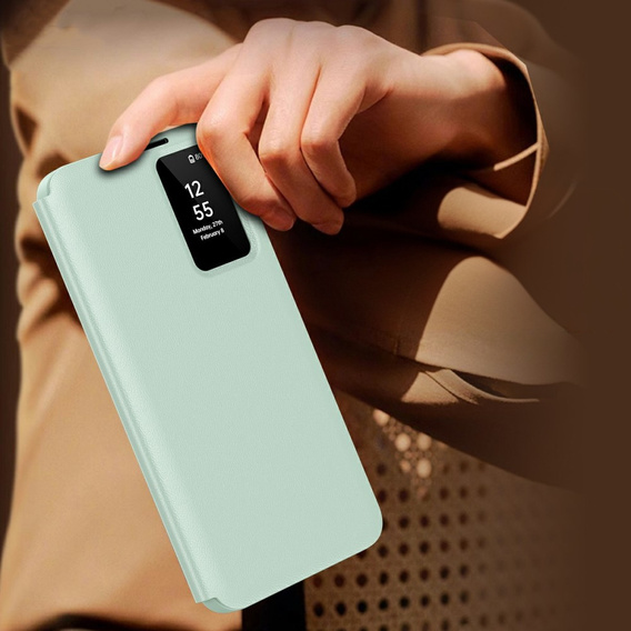 Flipové puzdro pre Samsung Galaxy A56 5G, Smart View Wallet, zelený