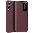Flipové puzdro pre Samsung Galaxy S25 Edge, Smart View Wallet, bordové
