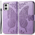 Klapkové puzdro pre Motorola Moto G73 5G, Butterfly, fialové