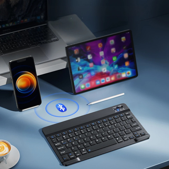 Bezdrôtová mini klávesnica Bluetooth pre tablet, čierny
