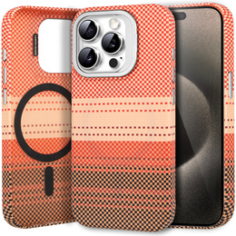 Puzdro pre iPhone 15 Pro, Frame Kickstand, pre MagSafe, Sunset Orange