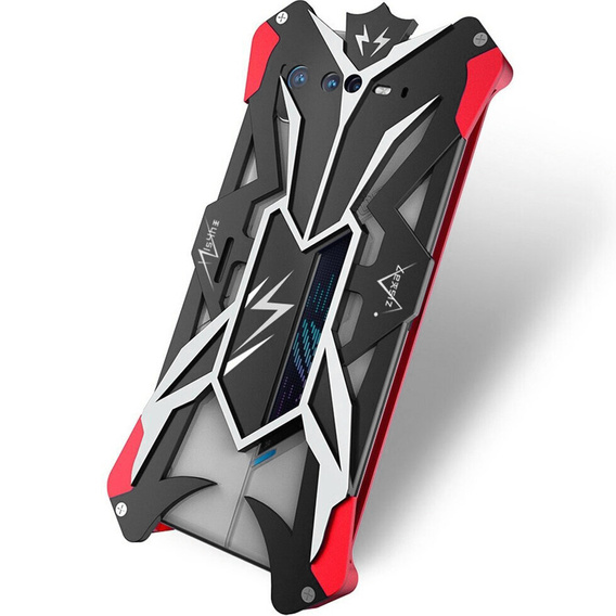 Pancierované puzdro pre Asus ROG Phone 6 5G, Aluminum Alloy, čierna / červená