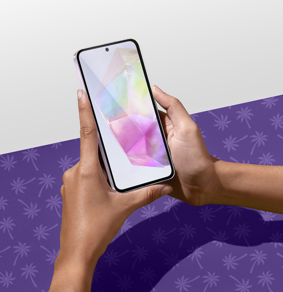 Tmavé sklo na ochranu súkromia Shy Palm pre Samsung Galaxy A35 5G/A55 5G