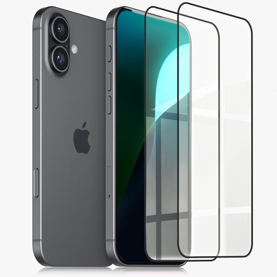 2x tvrdené sklo ERBORD 3D pre iPhone 16 Plus pre celý displej
