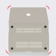 Puzdro pre MacBook Air 13 A2337 M1 A2179 A1932, HardShell, béžové