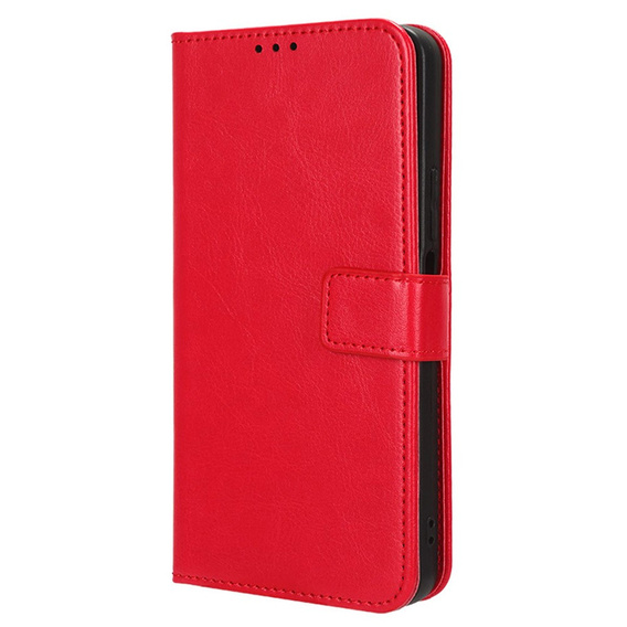 Klapkové puzdro pre Motorola Moto G24 / G24 Power / G04, Crazy Horse Wallet, červené