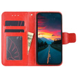 Klapkové puzdro pre TCL 305i, PU Leather Wallet Case, červené