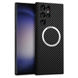 Obal na mobil pre Samsung Galaxy S23 Ultra, Magsafe Slim Carbon, čierne