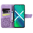 Klapkové puzdro pre Motorola Moto G54 5G, Butterfly, fialové