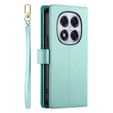 Klapkové puzdro pre Xiaomi Redmi Note 14 Pro 5G / Poco X7 5G, Wallet Zipper Pocket, zelený