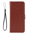 Klapkové puzdro pre T Phone 3 5G, Crazy Horse Wallet, hnedé