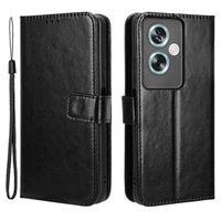 Klapkové puzdro pre Oppo A79 5G, Crazy Horse Wallet, čierne