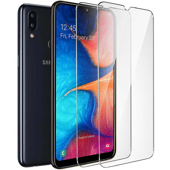 2x tvrdené sklo pre Samsung Galaxy A20E, ERBORD 9H Hard Glass na displeji