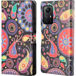 Klapkové puzdro pre Xiaomi Redmi Note 12S, Wallet, colorful jellyfish, čierne