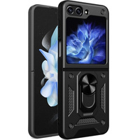 Pancierované obal na mobil pre Samsung Galaxy Z Flip5 5G, Nox Case Ring, čierne