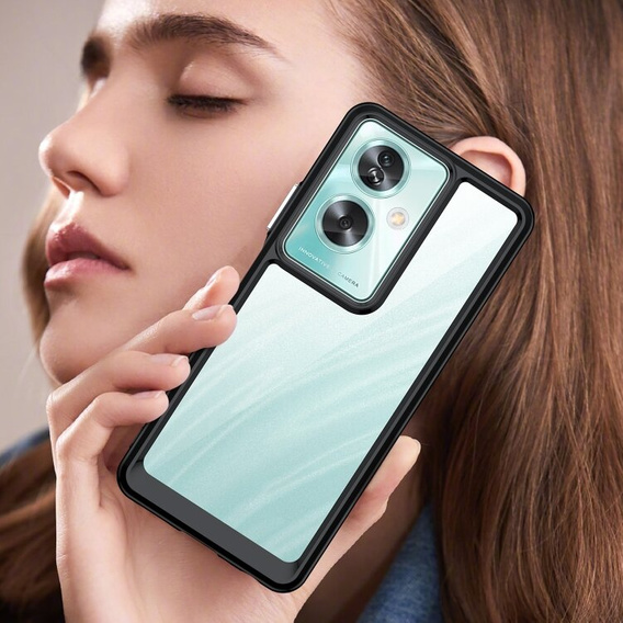 Obal na mobil pre Oppo A79 5G, Fusion Hybrid, transparentné / čierne