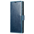 Klapkové puzdro pre Samsung Galaxy S23 Ultra, ERBORD Waxy Wallet, modré