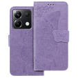 Klapkové puzdro pre Xiaomi Poco X6 5G, Butterfly, fialové