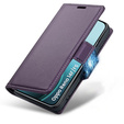 Puzdro pre Oppo Reno 14 F / 14 FS, ERBORD Glossy Litchi, flipová peňaženka, fialové