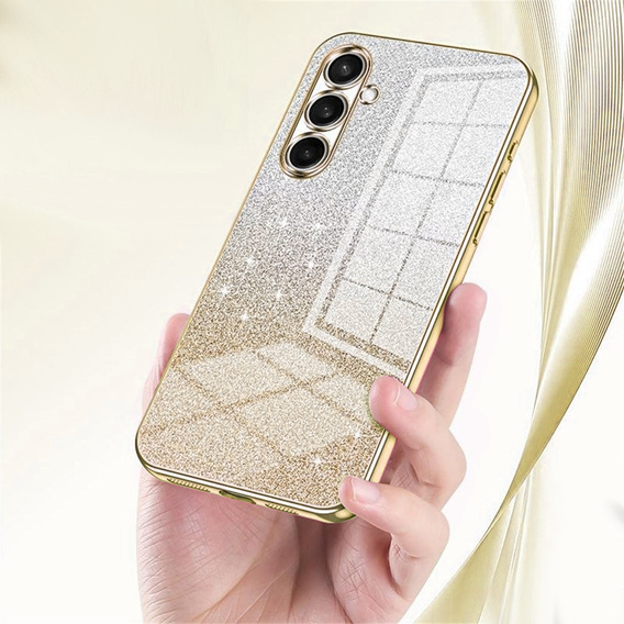 Glitter Case CamShield pre Samsung Galaxy A57 5G, zlatá farba