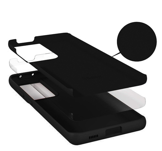 Obal na mobil pre Samsung Galaxy S21 Ultra, Silicone Lite, čierne