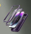 Obrnené puzdro pre iPhone 14 Pro Max, Dexnor CamProtect MagSafe, fialové (dva rámčeky)