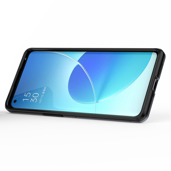 Obal na mobil pre Oppo Reno6 Pro 5G / Pro+ 5G, Kickstand Ring, modré