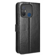 Klapkové puzdro pre Xiaomi Redmi 12C, Crazy Horse Wallet, čierne
