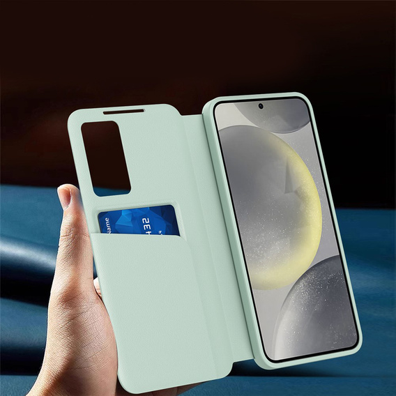 Puzdro Smart View Wallet pre Samsung Galaxy S26, zelené