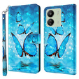 Klapkové puzdro pre Xiaomi Redmi 13C / Poco C65, Wallet, Butterflies modré