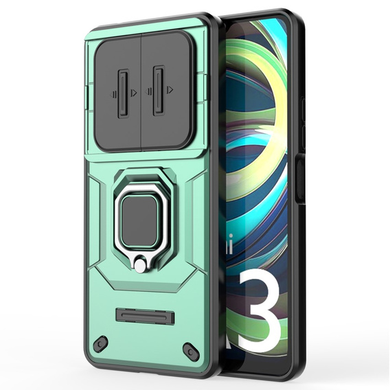Puzdro pre Xiaomi Redmi A3, KickStand Camera Lens, zelený