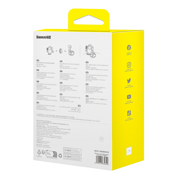 Baseus USB-C držiak do auta – UltraControl Lite 5,4–7,2″ – čierny