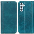 Obal na mobil pre Samsung Galaxy S24, Wallet Litchi Leather, zelený