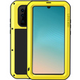 Love Mei Obal na mobil pre Huawei P30 Pro, armored with glass, žlté / čierne